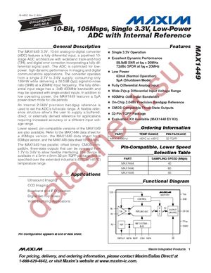 MAX1449EHJ+ datasheet  